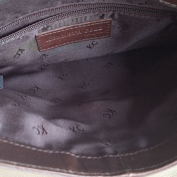 Kenneth Cole Clutch Chocolate Brown Leather with Optional Wristlet Strap - Picture 13 of 16